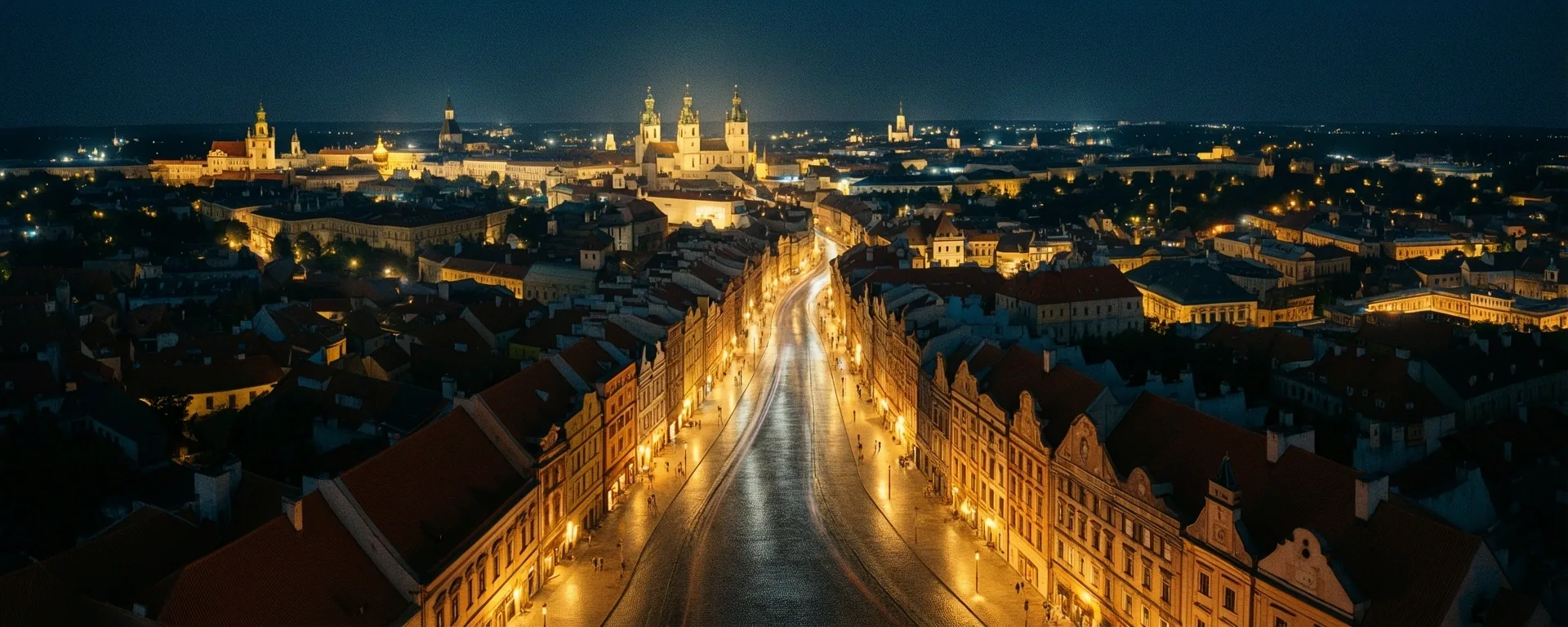 Kraków nocą - dom Urban's Places
